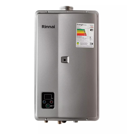 Aquecedor de Água a Gás GN Digital Rinnai 27 Litros E27 Bivolt - PRATA