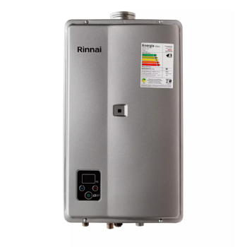 Aquecedor de Água a Gás GN Digital Rinnai 27 Litros E27 Bivolt - PRATA