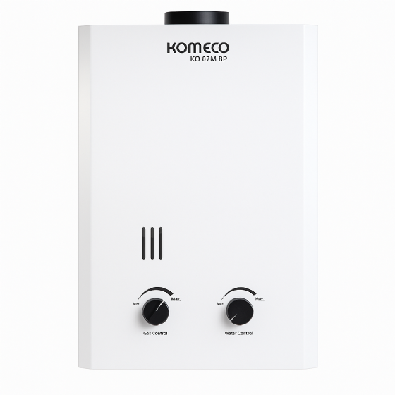 Aquecedor A Gás Komeco 7 Litros GN KO 07m G2 Slim - Branco