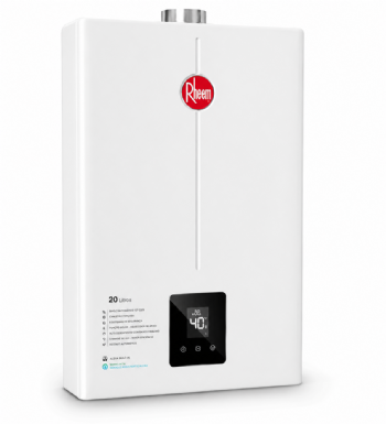 Aquecedor de Água a Gás Rheem 20 Litros Digital GLP Branco Bivolt