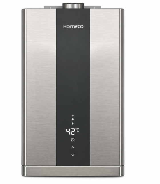 Aquecedor de Água a Gás Natural Komeco 21 Litros G2 Digital Inox GN