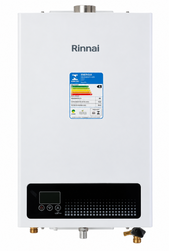 Aquecedor a Gás Digital Rinnai E15 15 Litros GN Branco
