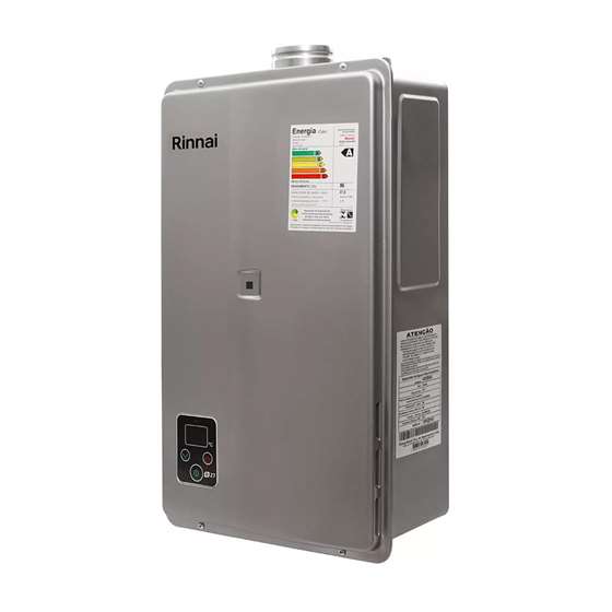 Aquecedor de Água a Gás GLP Digital Rinnai 27 Litros E27 Bivolt