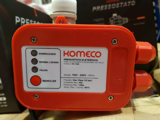 Pressostato Komeco Ps1100 Clássico (bivolt) Pressão (10bar). 110V/220V