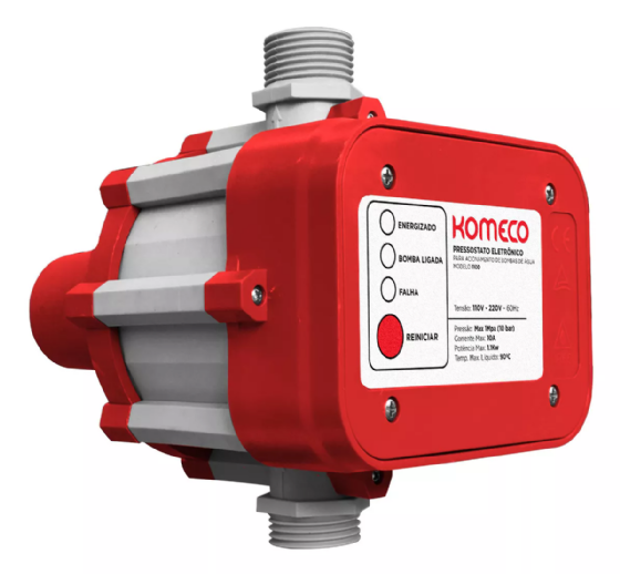 Pressostato Komeco Ps1100 Clássico (bivolt) Pressão (10bar). 110V/220V