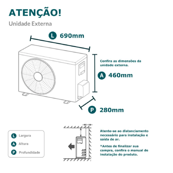 Ar-Condicionado Split HW Inverter Agratto Neo 9.000 BTUs Só Frio 220V