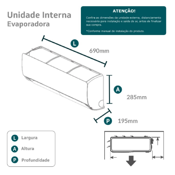 Ar-Condicionado Split HW Inverter Agratto Neo 9.000 BTUs Quente e Frio - 220V