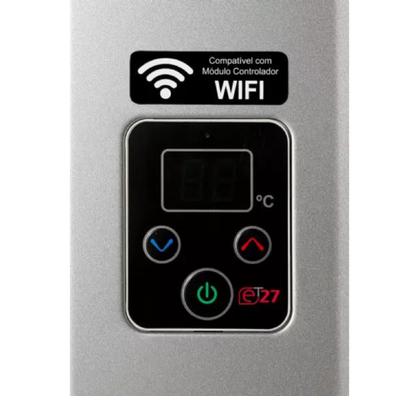 Aquecedor de Água a Gás GN Digital Rinnai 27 Litros E27 Bivolt - PRATA