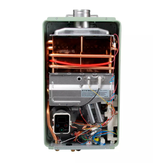 Aquecedor de Água a Gás GN Digital Rinnai 27 Litros E27 Bivolt - PRATA
