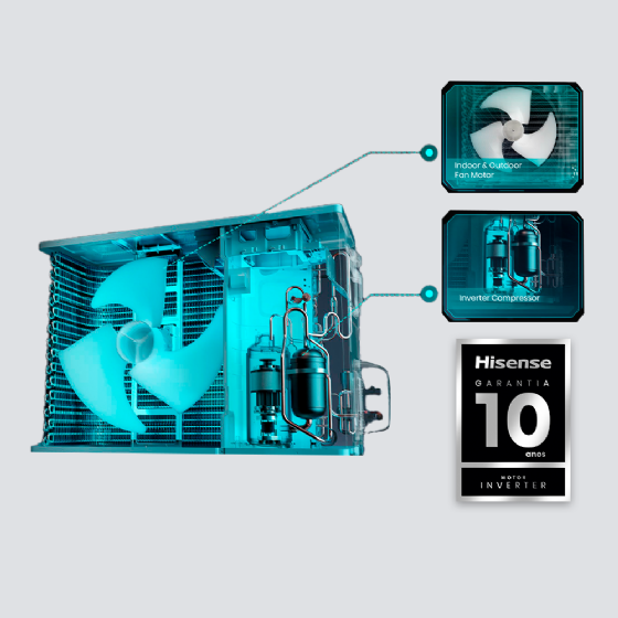 Ar Condicionado Split Hi Wall Inverter Hisense Hi Connect 9000 BTUs Quente/Frio 220V