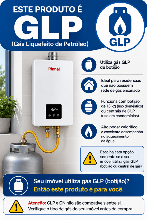 Aquecedor A Gás Komeco KO 36DI Digital 36L GLP Inox Bivolt