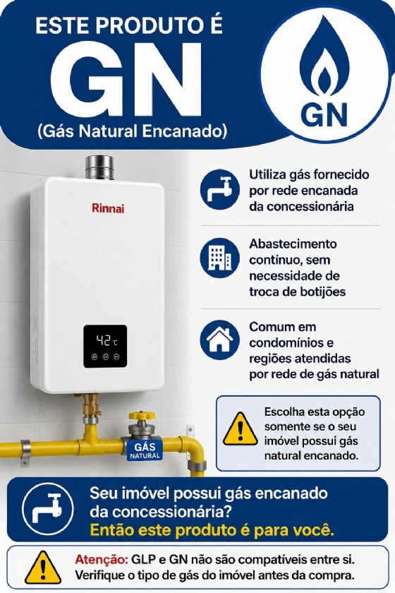 Aquecedor de Água a Gás Natural Komeco 21 Litros G2 Digital Inox GN