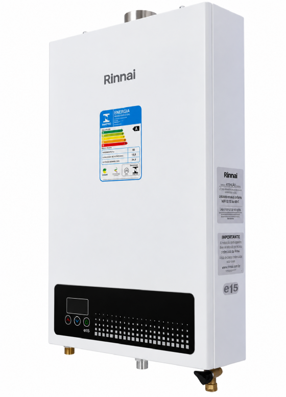Aquecedor a Gás Digital Rinnai E15 15 Litros GN Branco