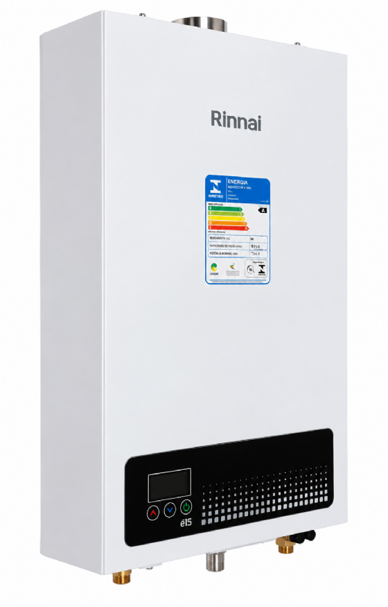 Aquecedor a Gás Digital Rinnai E15 15 Litros GN Branco
